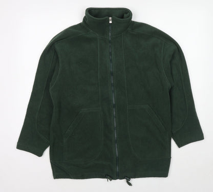 Additional front view of Fabrizio women’s green jacket, size S, zip -, size S/m