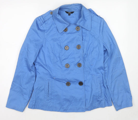 Womens UK Size 12 Marks and Spencer Blue Trench Coat