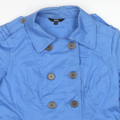 Womens UK Size 12 Marks and Spencer Blue Trench Coat