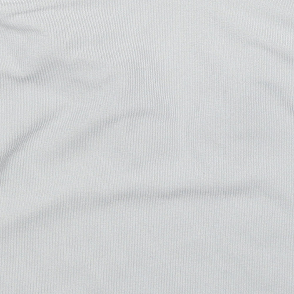 Womens UK Size 12 PRETTYLITTLETHING Grey Cropped Polo