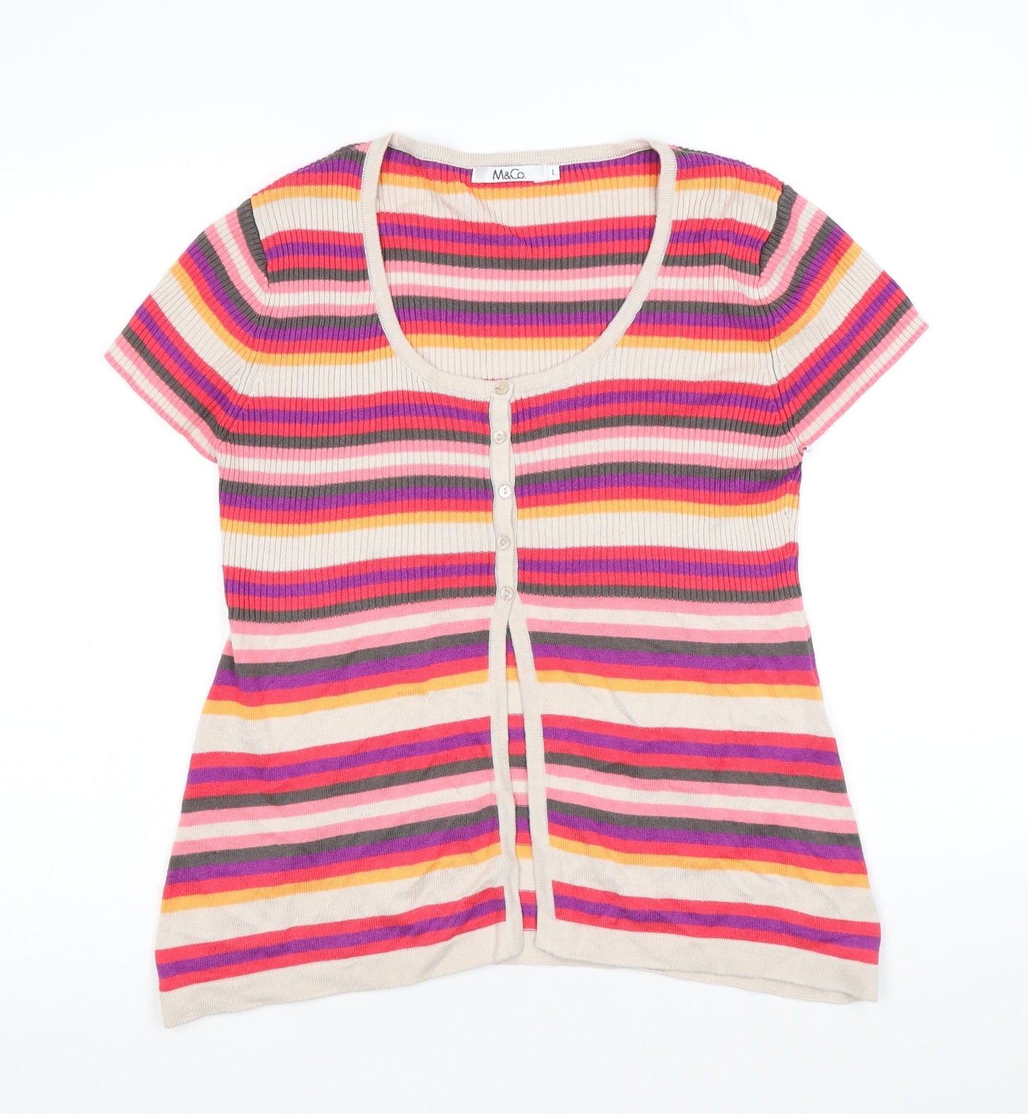 Womens UK Size L M&Co Multicoloured Pullover Jumper