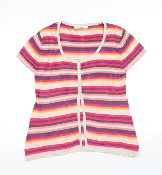 Womens UK Size L M&Co Multicoloured Pullover Jumper
