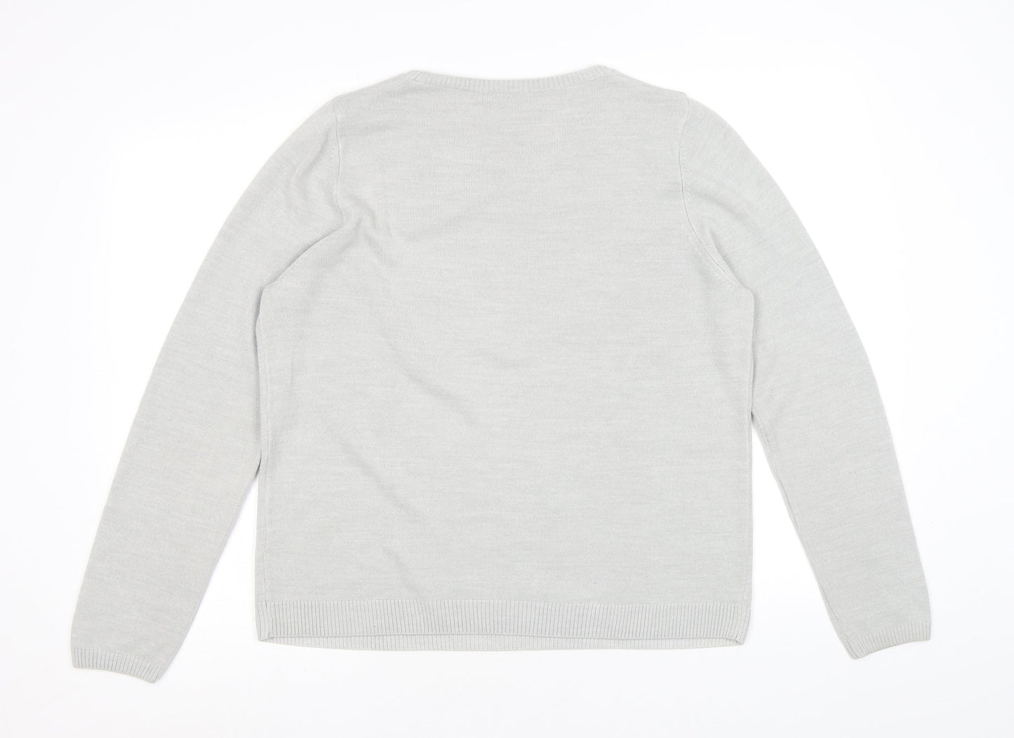 Womens UK Size 16 Classic Grey Pullover Jumper