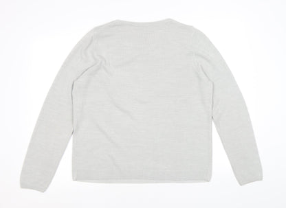 Womens UK Size 16 Classic Grey Pullover Jumper
