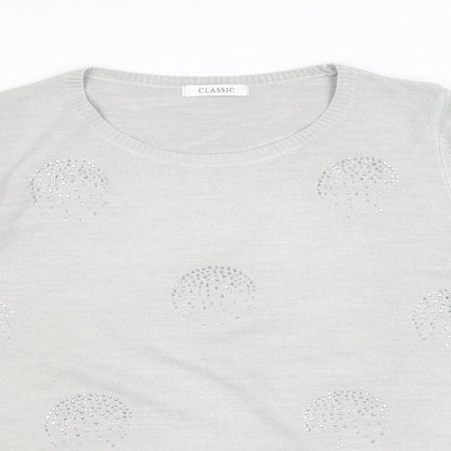 Womens UK Size 16 Classic Grey Pullover Jumper