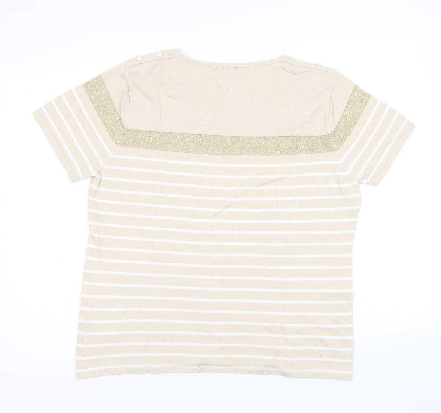 Womens UK Size L CASAMIA Beige Pullover Jumper