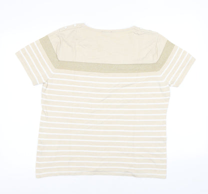 Womens UK Size L CASAMIA Beige Pullover Jumper