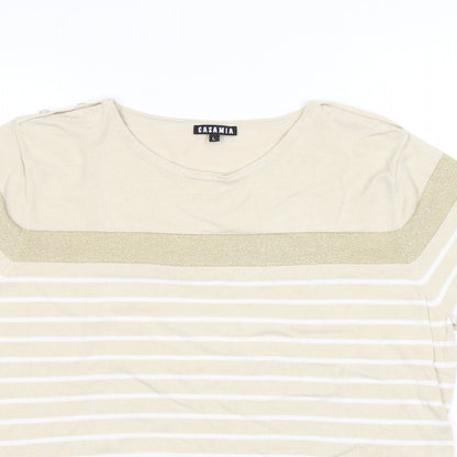 Womens UK Size L CASAMIA Beige Pullover Jumper