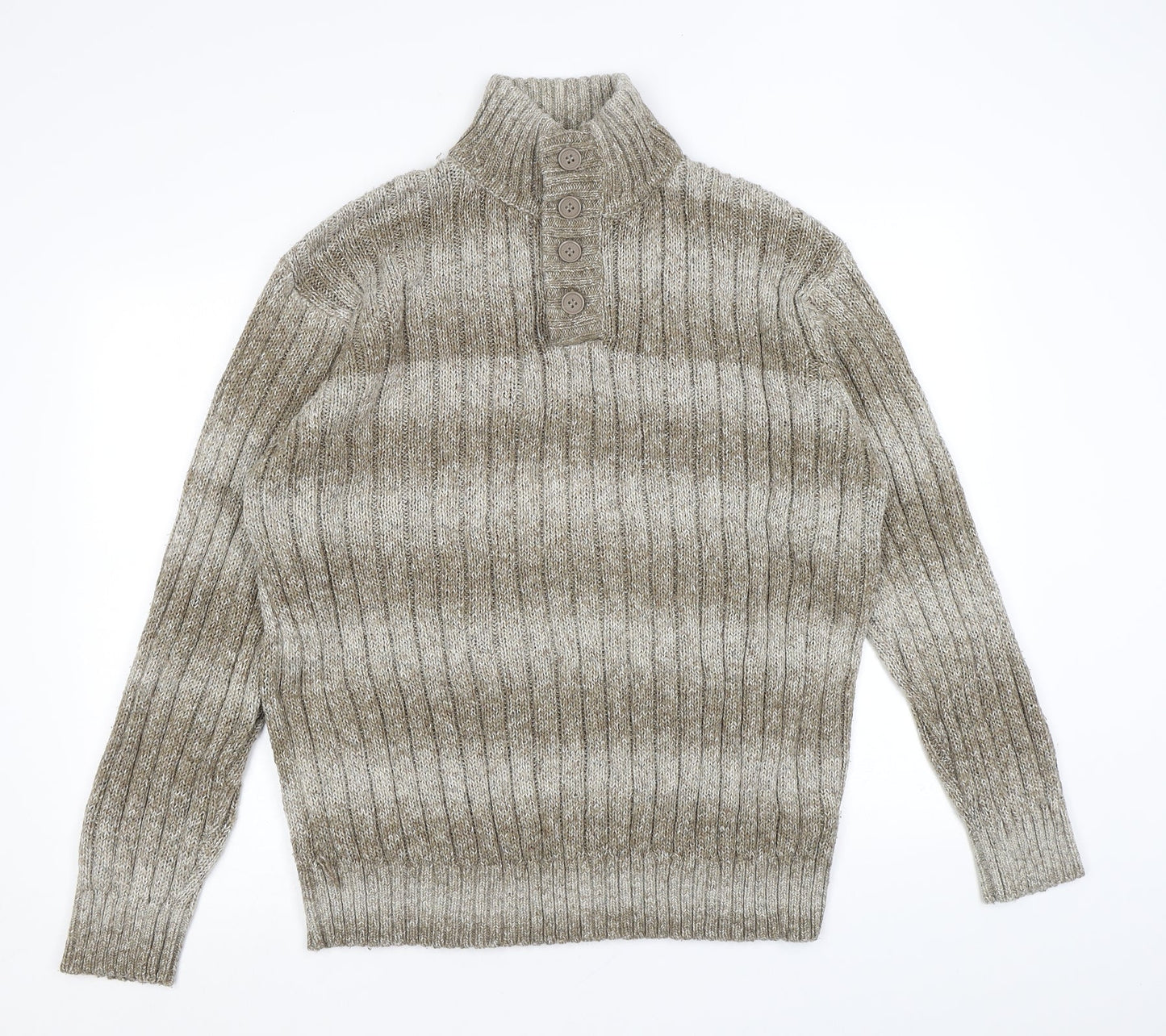Womens UK Size L Marks and Spencer Brown Henley Jumper