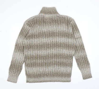 Womens UK Size L Marks and Spencer Brown Henley Jumper