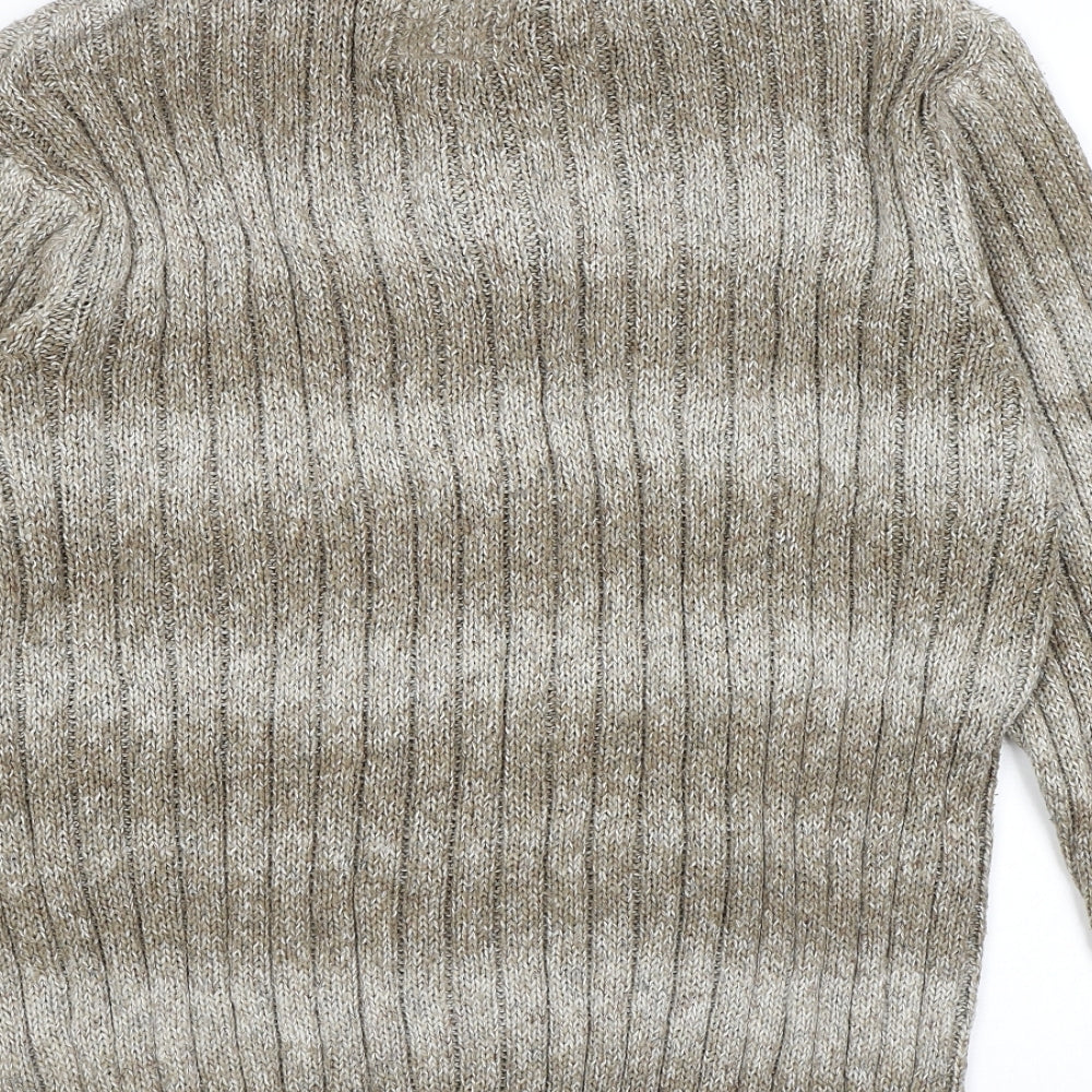 Womens UK Size L Marks and Spencer Brown Henley Jumper