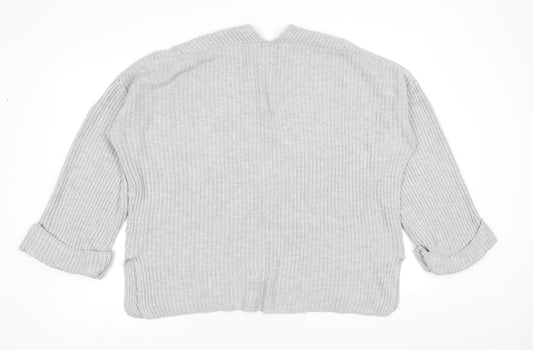 Womens UK Size 14 Topshop Grey Pullover Jumper