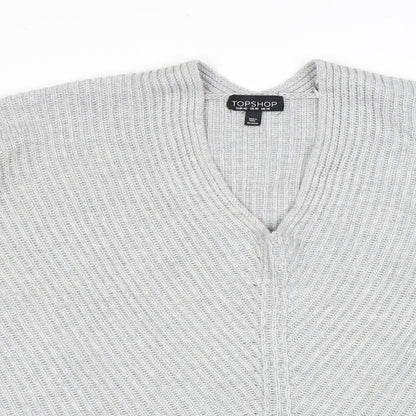 Womens UK Size 14 Topshop Grey Pullover Jumper