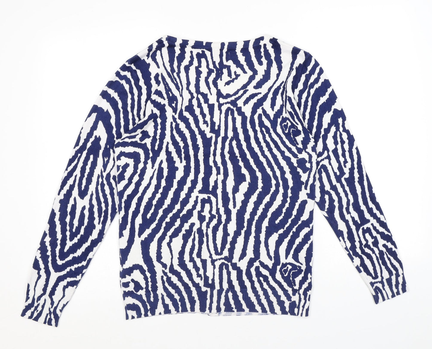Womens UK Size 10 Damart Blue Cardigan Jumper