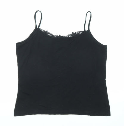 Womens UK Size L Signature Experience Black Basic Tank