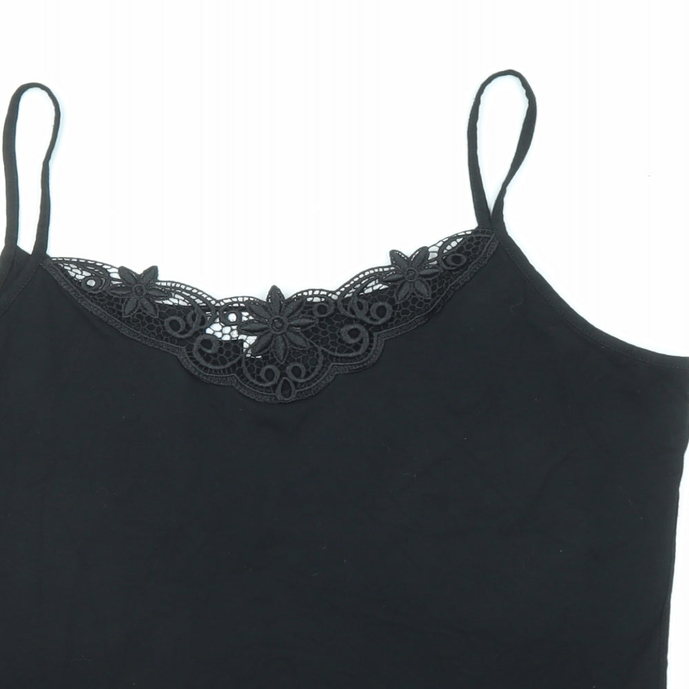 Womens UK Size L Signature Experience Black Basic Tank