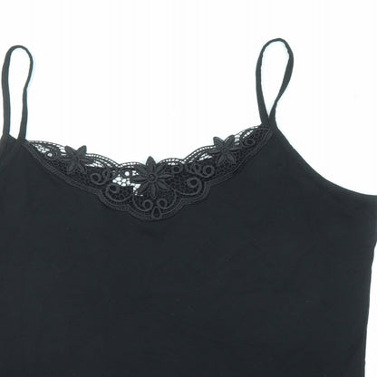 Womens UK Size L Signature Experience Black Basic Tank