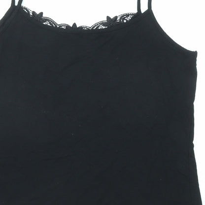 Womens UK Size L Signature Experience Black Basic Tank