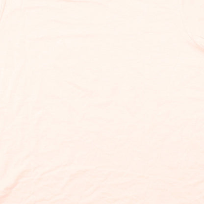 Avon Womens Pink Cotton Basic T-Shirt Size 12 Round Neck - Beauty Is An Attitude Size 12-14