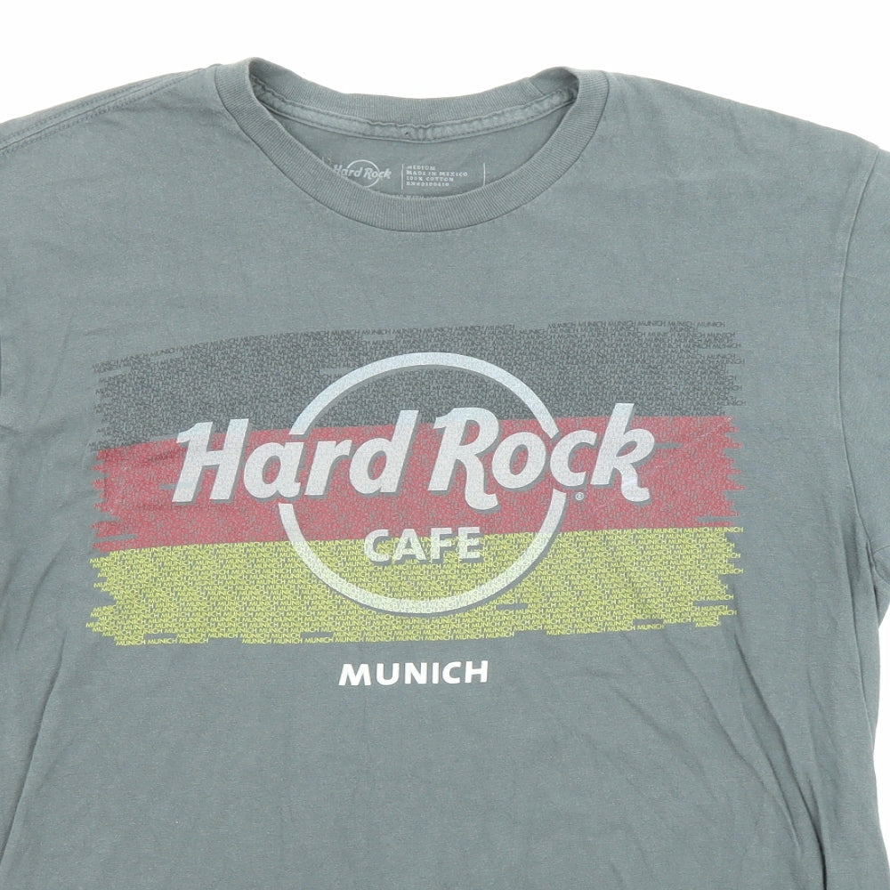 Mens UK Size M Hard Rock Grey  T-Shirt