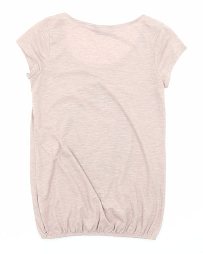 Dorothy Perkins Womens Pink Polyester Basic T-Shirt Size 10 Round Neck