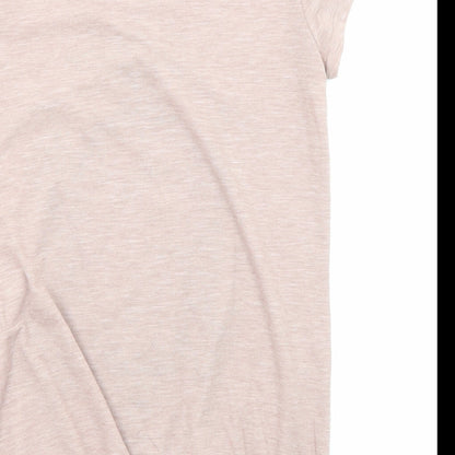 Dorothy Perkins Womens Pink Polyester Basic T-Shirt Size 10 Round Neck