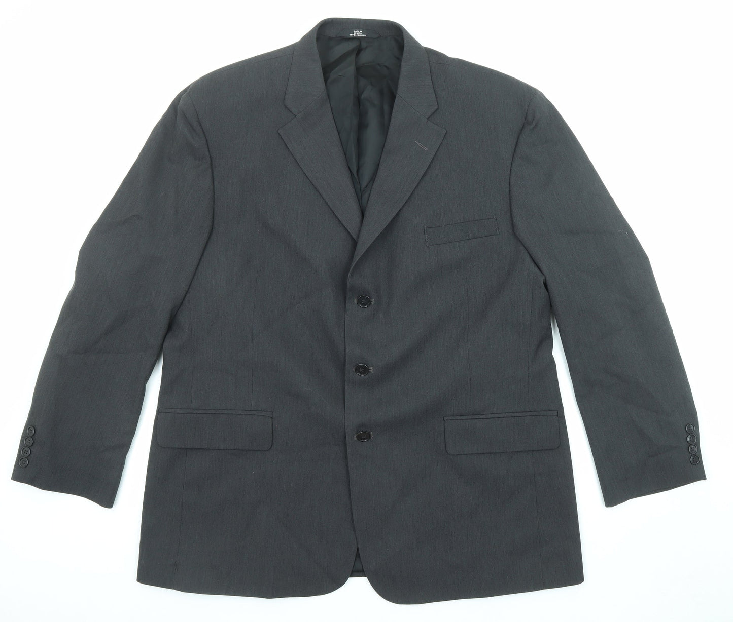 Haggar Mens Black Polyester Jacket Suit Jacket Size 46 Regular