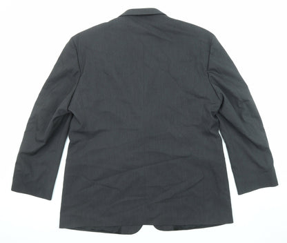 Haggar Mens Black Polyester Jacket Suit Jacket Size 46 Regular