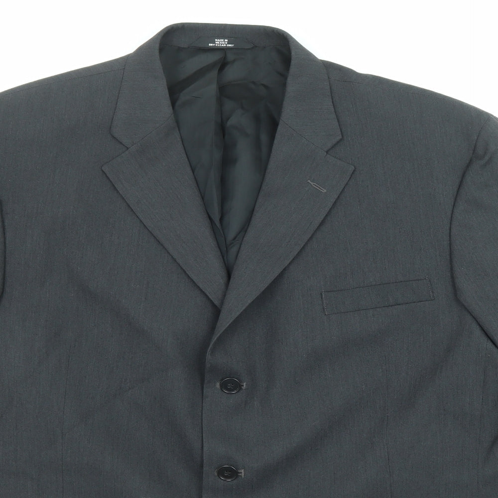 Haggar Mens Black Polyester Jacket Suit Jacket Size 46 Regular