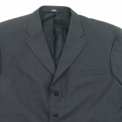 Haggar Mens Black Polyester Jacket Suit Jacket Size 46 Regular