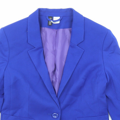 Divided by H&M Womens Blue Jacket Blazer Size 8 Button