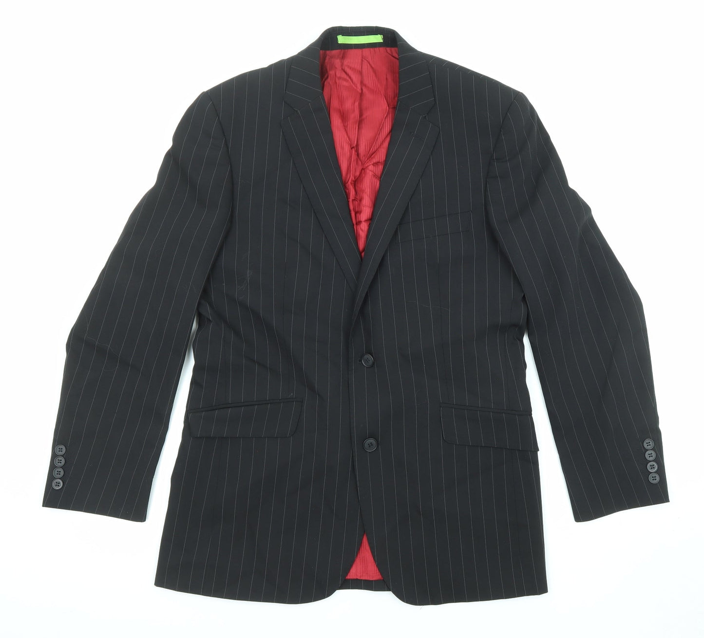 Mens UK Size 38 Limehaus Regular Black Suit Jacket