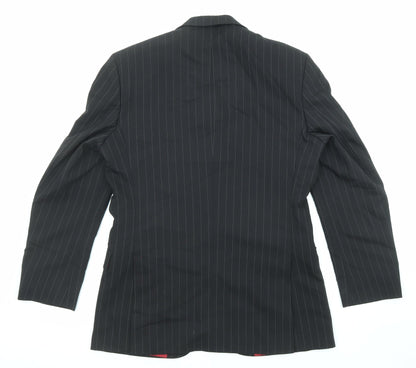 Mens UK Size 38 Limehaus Regular Black Suit Jacket