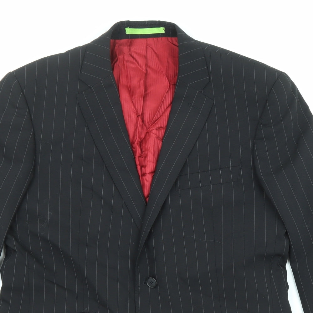 Mens UK Size 38 Limehaus Regular Black Suit Jacket