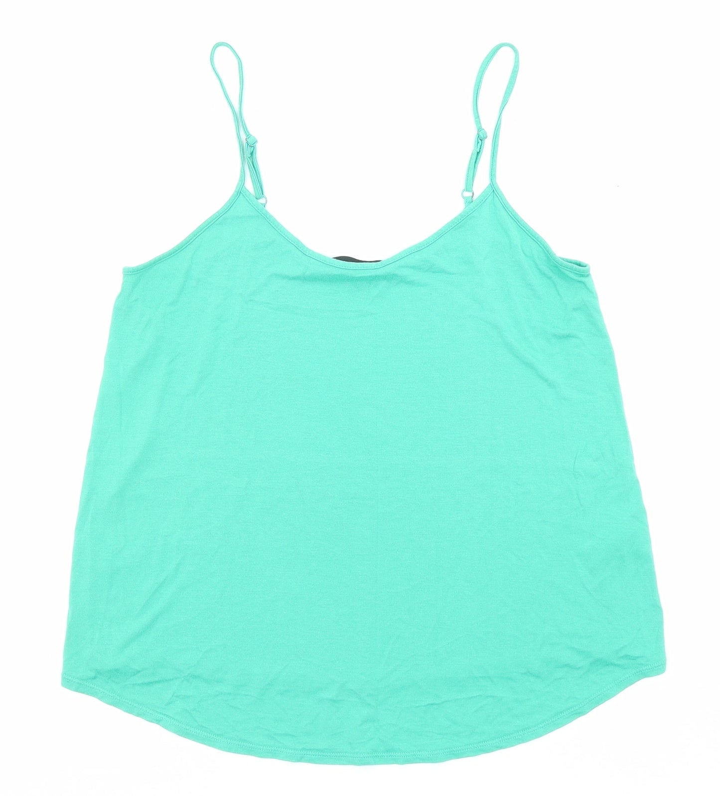 Womens UK Size 10 Dorothy Perkins Green Basic Tank