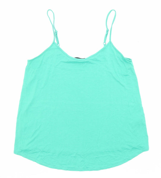 Womens UK Size 10 Dorothy Perkins Green Basic Tank