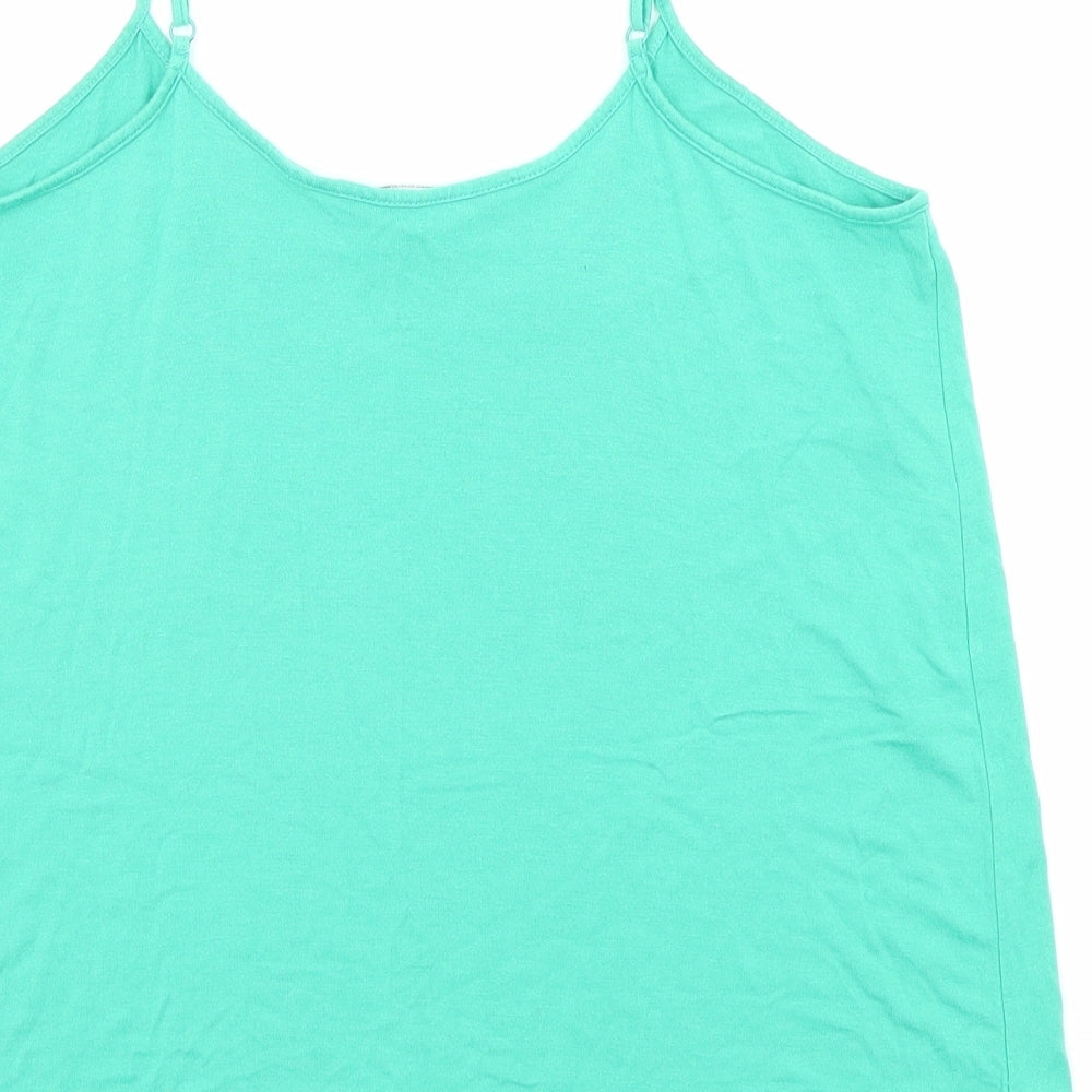 Womens UK Size 10 Dorothy Perkins Green Basic Tank