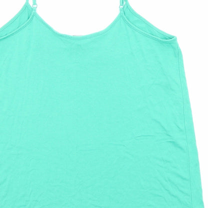 Womens UK Size 10 Dorothy Perkins Green Basic Tank