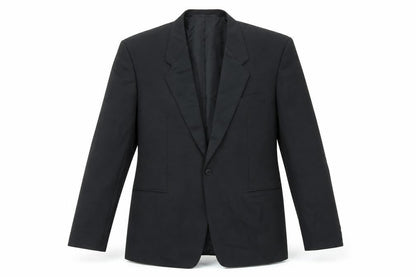 Hacker Mens Black Polyester Jacket Suit Jacket Size 48 Regular