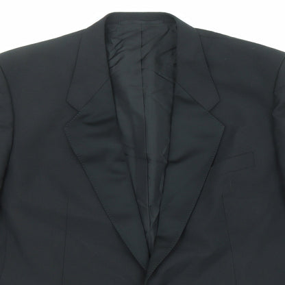 Hacker Mens Black Polyester Jacket Suit Jacket Size 48 Regular