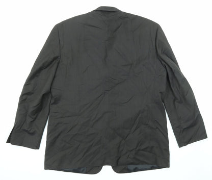 Cross & Winsor Mens Black Wool Jacket Suit Jacket Size 46 Regular