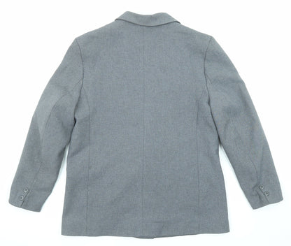 Debenhams Womens Grey Polyester Jacket Blazer Size 14