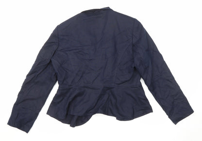 Per Una Womens Blue Jacket Blazer Size 14