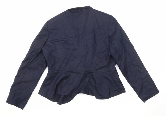 Per Una Womens Blue Jacket Blazer Size 14