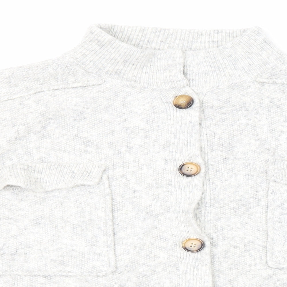 Womens UK Size XL Marks and Spencer Grey Cardigan Jumper