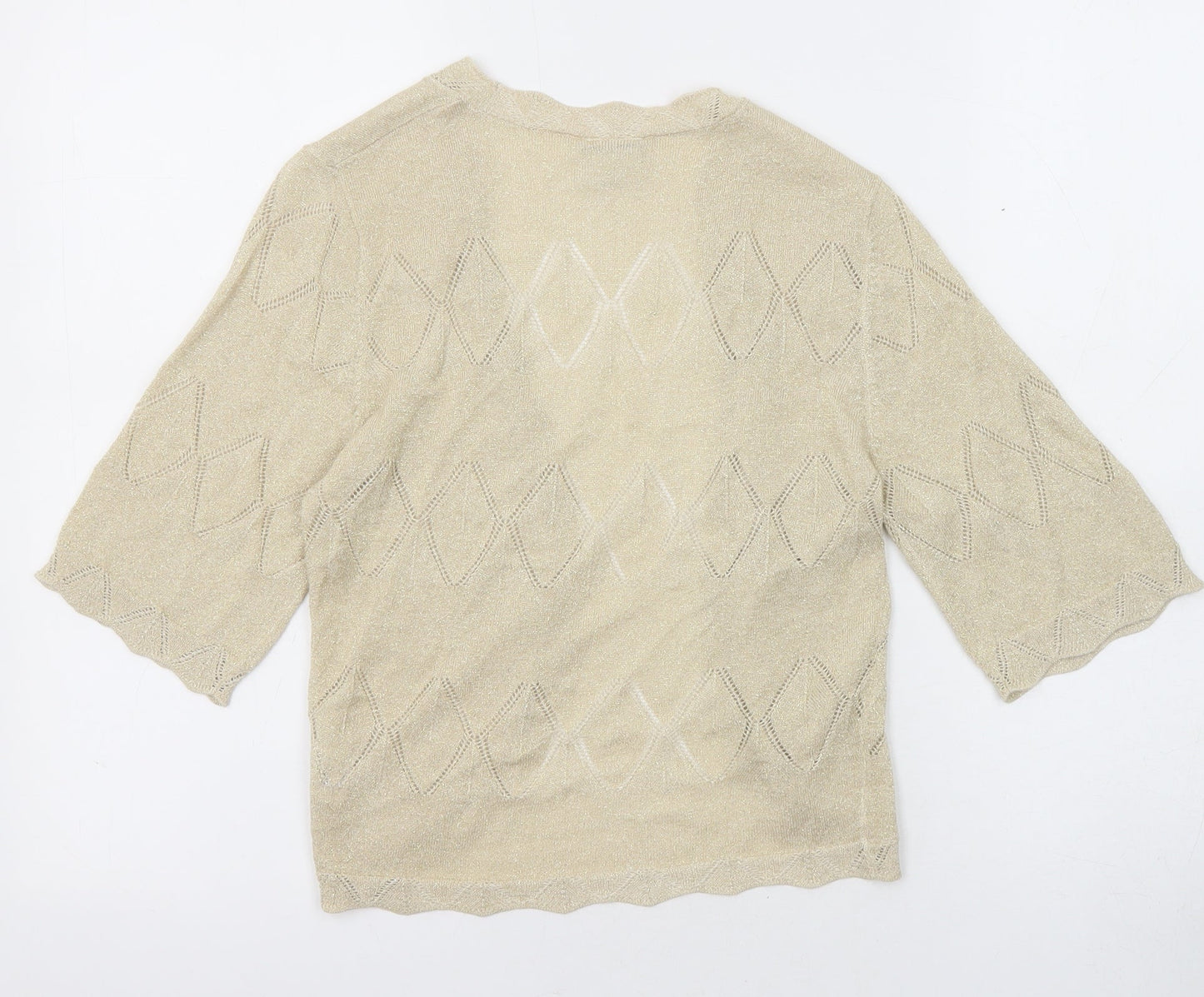 Womens UK Size 12 NEXT Beige Cardigan Jumper
