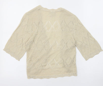 Womens UK Size 12 NEXT Beige Cardigan Jumper