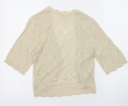 Womens UK Size 12 NEXT Beige Cardigan Jumper