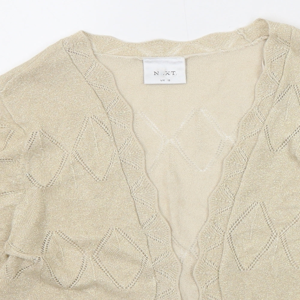 Womens UK Size 12 NEXT Beige Cardigan Jumper