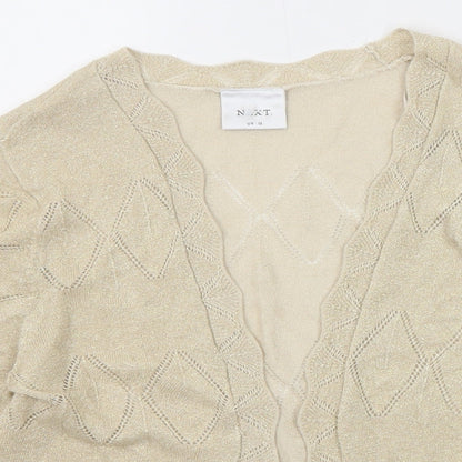 Womens UK Size 12 NEXT Beige Cardigan Jumper